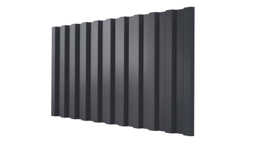 Профнастил С21 1051/1000x0,45 мм, 7024 графитовый серый глянцевый