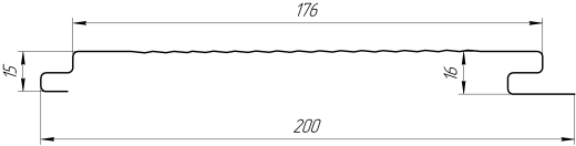 Лайн Про Гофр 200/176x0,45 мм, Античный дуб 3D
