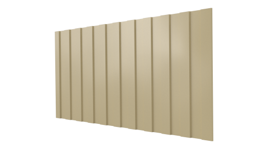 Профнастил С8 1200/1150x0,65 мм, 1014 слоновая кость глянцевый