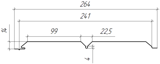 Софит Л-брус перфорированный 264/241x0,45 мм, Дикий камень
