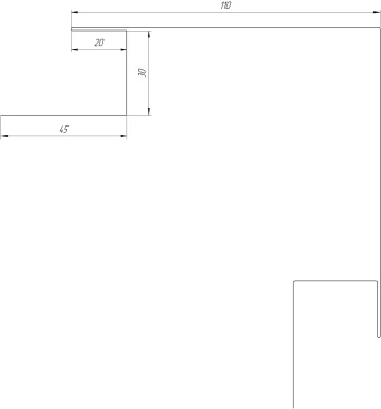 Планка угла наружного сложная Блок-хаус 110x110x2000 мм, Дуб Винтаж 3D