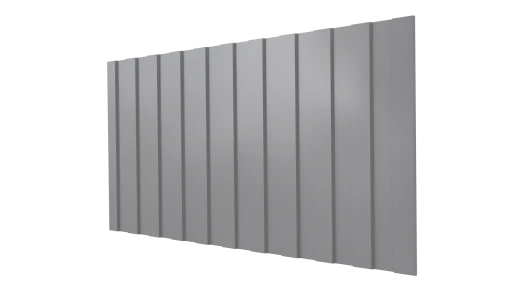 Профнастил С8 1200/1150x0,65 мм, 9006 бело-алюминиевый глянцевый