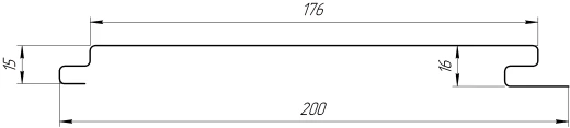 Лайн Про Плоскость 200/176x0,45 мм, Дикий камень
